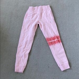 small pink champion sweatpants
